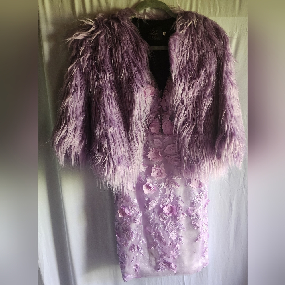 Lavender Faux Fur Jacket